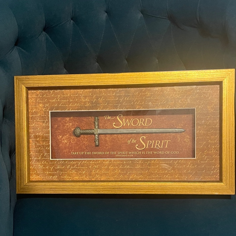 Gold Framed Sword of the Spirit Wall Art